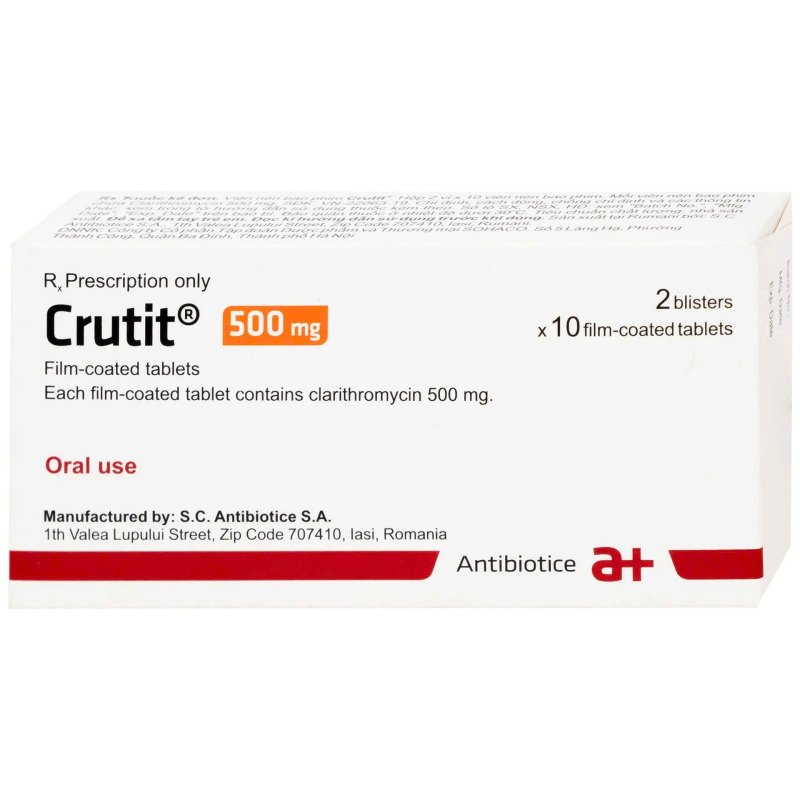 Xem phóng to ảnh Thuốc Crutit 500mg ( Hộp 2 vỉ x 10 viên)
