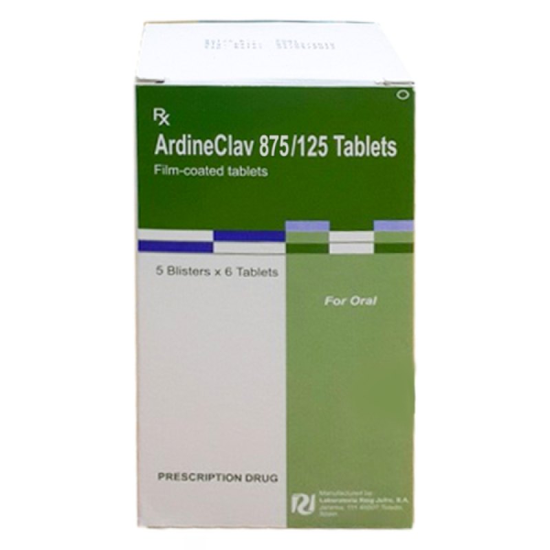 Xem phóng to ảnh Ardineclav 875/125 (hộp 5 vỉ x 6 viên)
